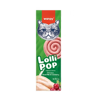 آب نبات گربه ونپی طعم مرغ، شیز بز و کرن‌بری (Freeze Dried)