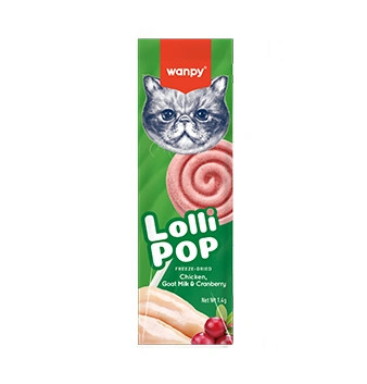 آب نبات گربه ونپی طعم مرغ، شیز بز و کرنبری (Freeze Dried)